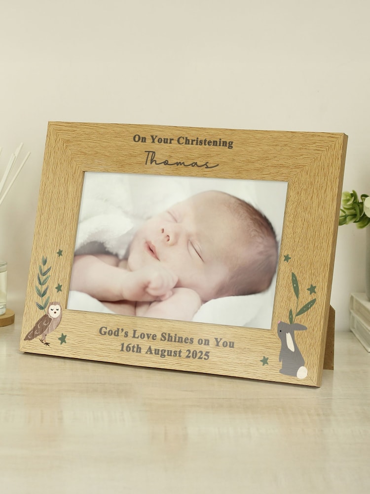 Personalised Woodland Animals Print 6x4 Photo Frame by PMC - Image 2 of 3