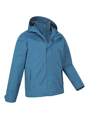 Mountain Warehouse Blue Marl Mens Fell 3-In-1 Water Resistant Jacket - Image 2 of 7