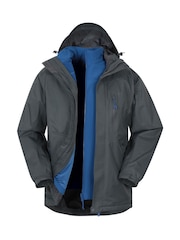 Gris claro - Mountain Warehouse Mens Bracken Extreme 3-In-1 Waterproof Jacket - Imagen 1 de 7