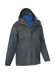 Gris claro - Mountain Warehouse Mens Bracken Extreme 3-In-1 Waterproof Jacket - Imagen 2 de 7