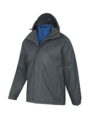 Gris claro - Mountain Warehouse Mens Bracken Extreme 3-In-1 Waterproof Jacket - Imagen 3 de 7