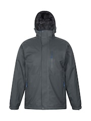 Gris claro - Mountain Warehouse Mens Bracken Extreme 3-In-1 Waterproof Jacket - Imagen 4 de 7