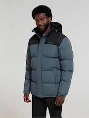 Mountain Warehouse Grey Snow Borg Lined Mens Padded Jacket - Image 4 of 4