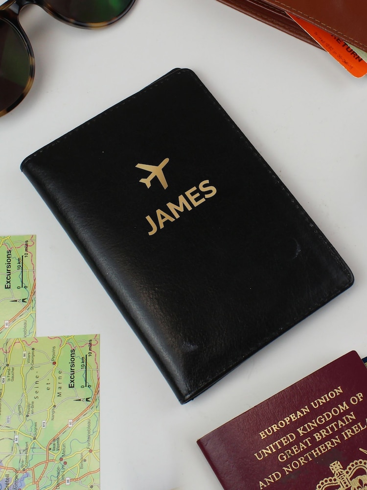Personalised Gold Plane Passport Holder by PMC - Image 3 of 3 Personalised Gold Plane Passport Holder by PMC - Image 3 of 3