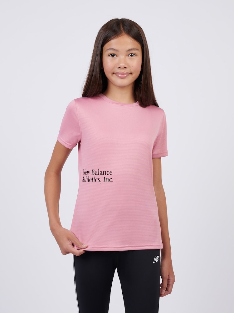 New Balance Pink Athletics Graphic T-Shirt - Image 1 of 10 New Balance Pink Athletics Graphic T-Shirt - Image 1 of 10