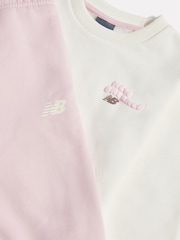 New Balance White 9060 Bubble Graphic BB Crew & Joggers Set - Image 3 of 6