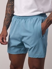 Gym King Blue Geometric Knit Linear Shorts - Image 3 of 4