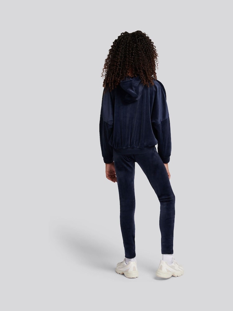 Juicy Couture Blue Relaxed Over-The-Head Hood & Velour Leggings Set - Image 2 of 11 Juicy Couture Blue Relaxed Over-The-Head Hood & Velour Leggings Set - Image 2 of 11