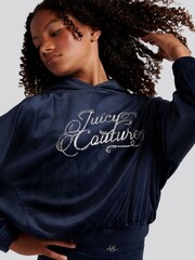Juicy Couture Blue Relaxed Over-The-Head Hood & Velour Leggings Set - Image 5 of 11