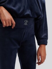 Juicy Couture Blue Relaxed Over-The-Head Hood & Velour Leggings Set - Image 6 of 11