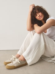 Szarobeżowy - Forever Comfort® Lace-Up Gum Sole Charm Trainers - Obraz 2 z 9