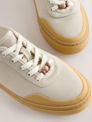 Szarobeżowy - Forever Comfort® Lace-Up Gum Sole Charm Trainers - Obraz 8 z 9