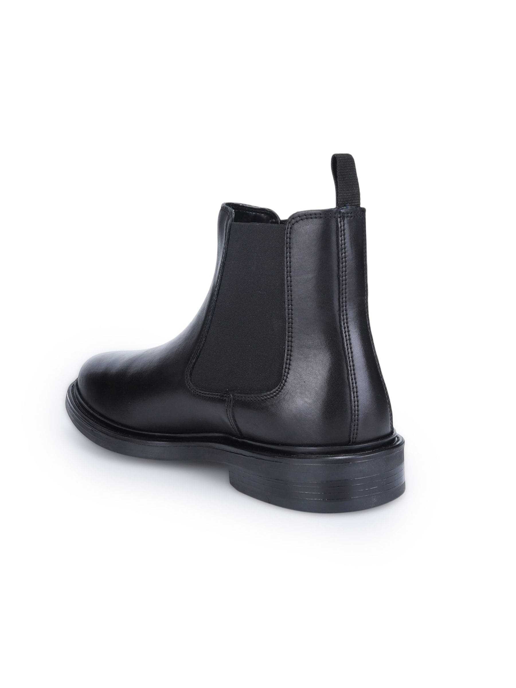 Buy Off The Hook Black Leather Torrance Slip-On Chelsea Boots from