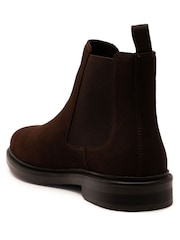 Marrón-Ante - Botas Chelsea sin cordones Off The Hook Torrance de piel de ante - Imagen 3 de 6