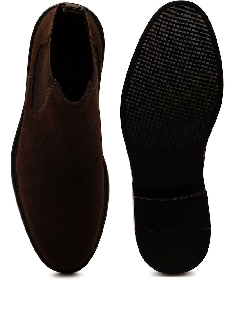 Marrón-Ante - Botas Chelsea sin cordones Off The Hook Torrance de piel de ante - Imagen 6 de 6