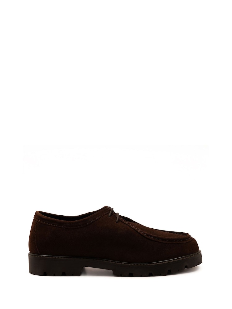 Off The Hook Brown Jovi Casual Lace-Up Suede Leather Boat Shoes - Image 1 of 6