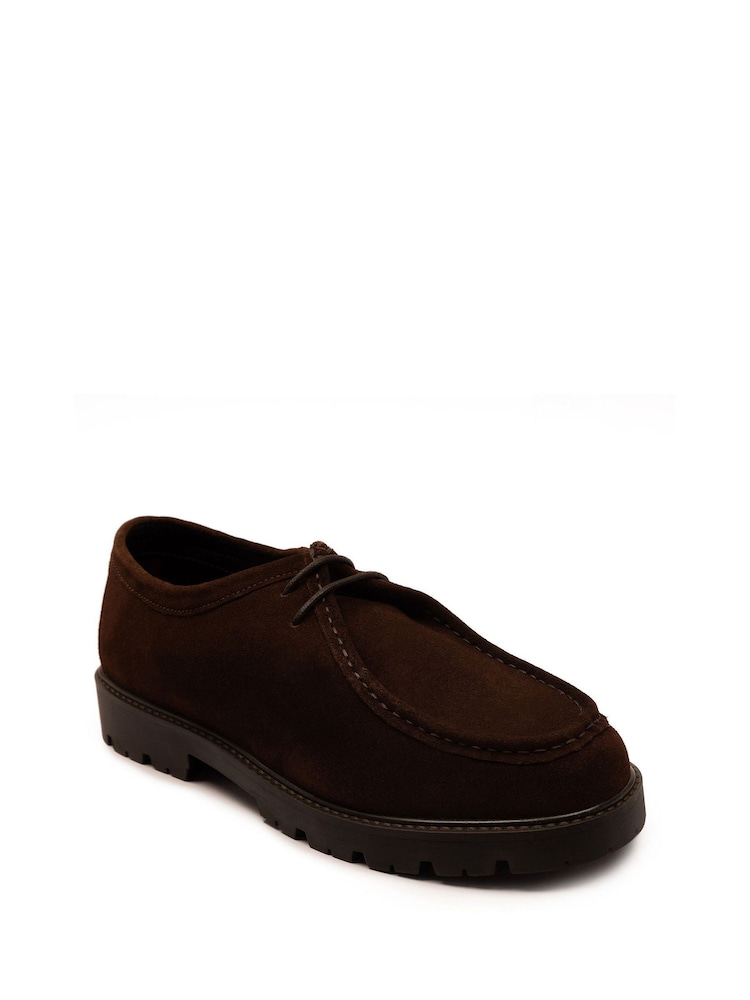 Off The Hook Brown Jovi Casual Lace-Up Suede Leather Boat Shoes - Image 2 of 6