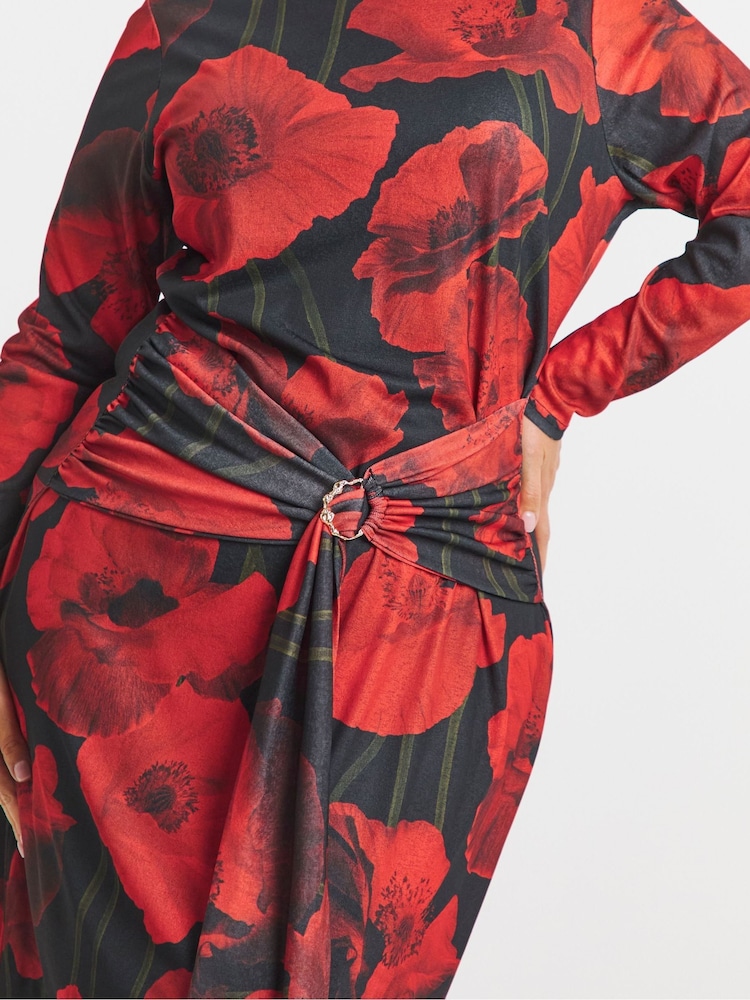 Simply Be Mesh Midi Dress With Buckle Detailing - Imagen 4 de 4 Simply Be Mesh Midi Dress With Buckle Detailing - Imagen 4 de 4