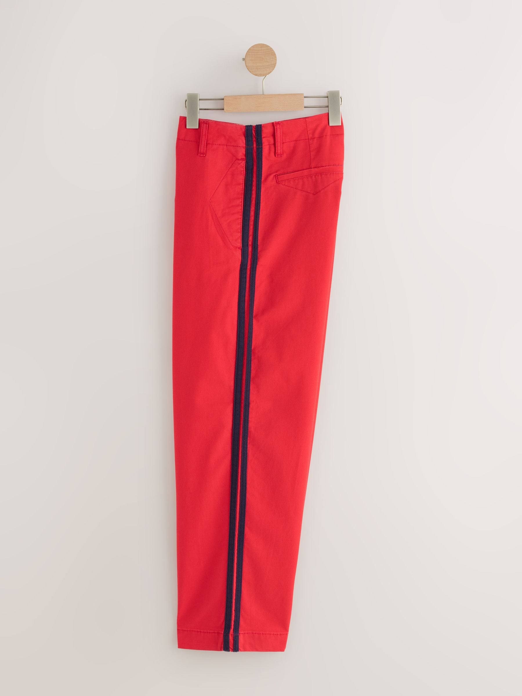 Buy Red Straight Leg Chinos with Side Stripes from Next USA