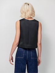 Ro&Zo Black Embroidered Beaded Shell Top - Image 5 of 5