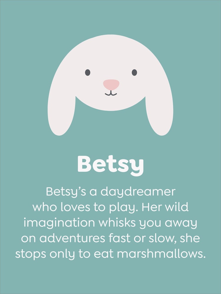 JoJo Maman Bébé Betsy Bunny Soft Toy Plushie - Large - Image 5 of 5 JoJo Maman Bébé Betsy Bunny Soft Toy Plushie - Large - Image 5 of 5
