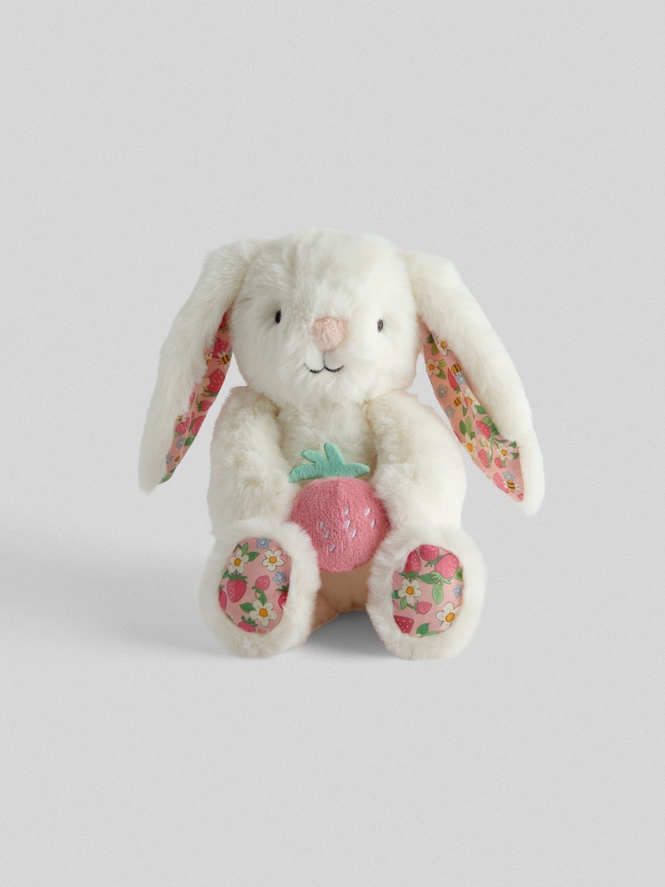 JoJo Maman Bébé Strawberry Betsy Bunny Soft Toy Plushie Small - Image 1 of 4