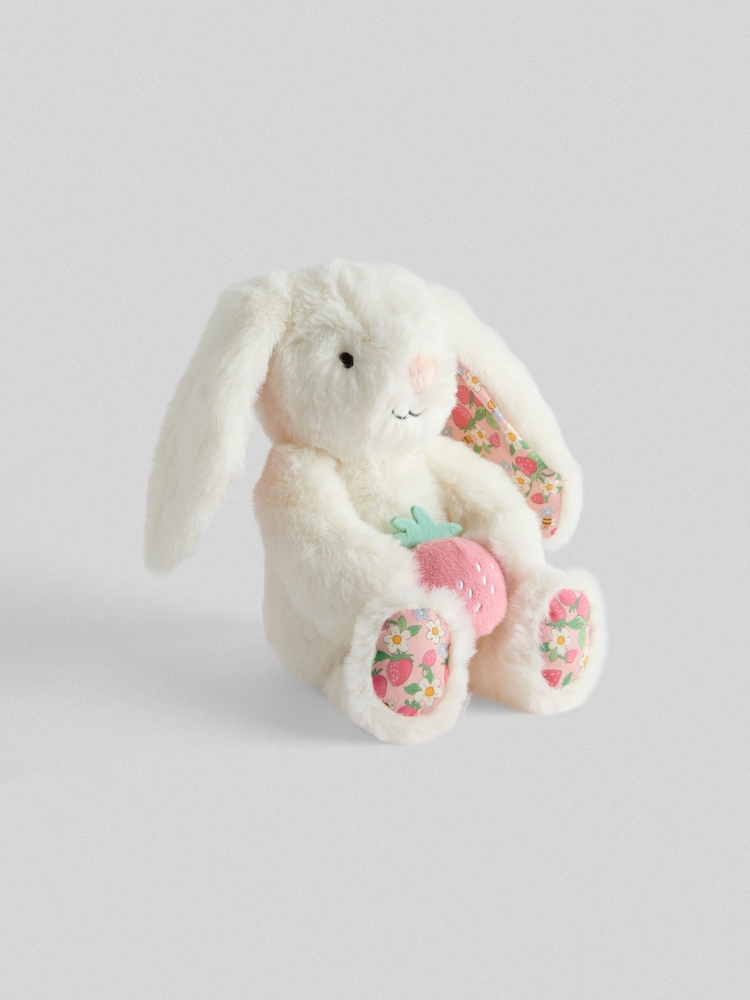 JoJo Maman Bébé Strawberry Betsy Bunny Soft Toy Plushie Small - Image 2 of 4