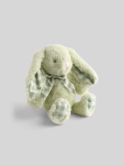 JoJo Maman Bébé Gingham Matcha Bunny Soft Toy Plushie Small - Image 3 of 3