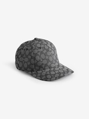 COACH Grey Signature C Jacquard Baseball Hat - Image 1 of 3