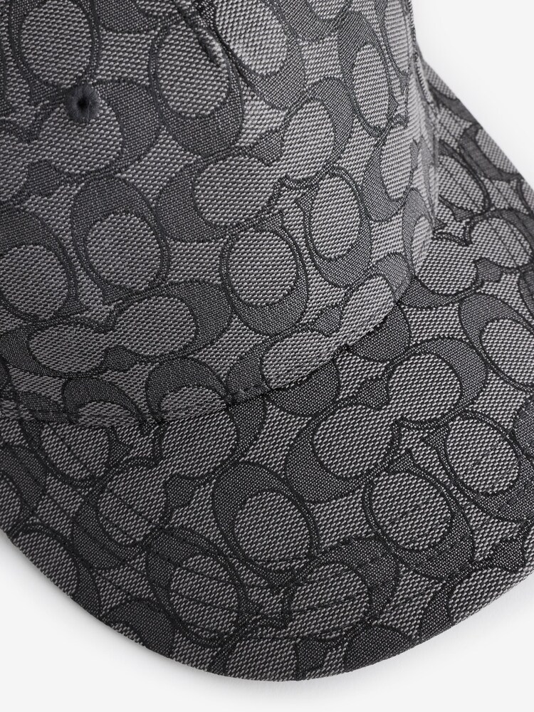 COACH Grey Signature C Jacquard Baseball Hat - Image 3 of 3 COACH Grey Signature C Jacquard Baseball Hat - Image 3 of 3