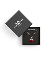 COACH Red Cherry Cluster Pendant Necklace - Image 4 of 4