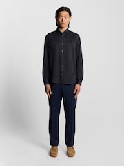 Lyle & Scott Blue Jacquard Interlock Shirt - Image 2 of 5