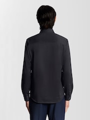 Lyle & Scott Blue Jacquard Interlock Shirt - Image 4 of 5