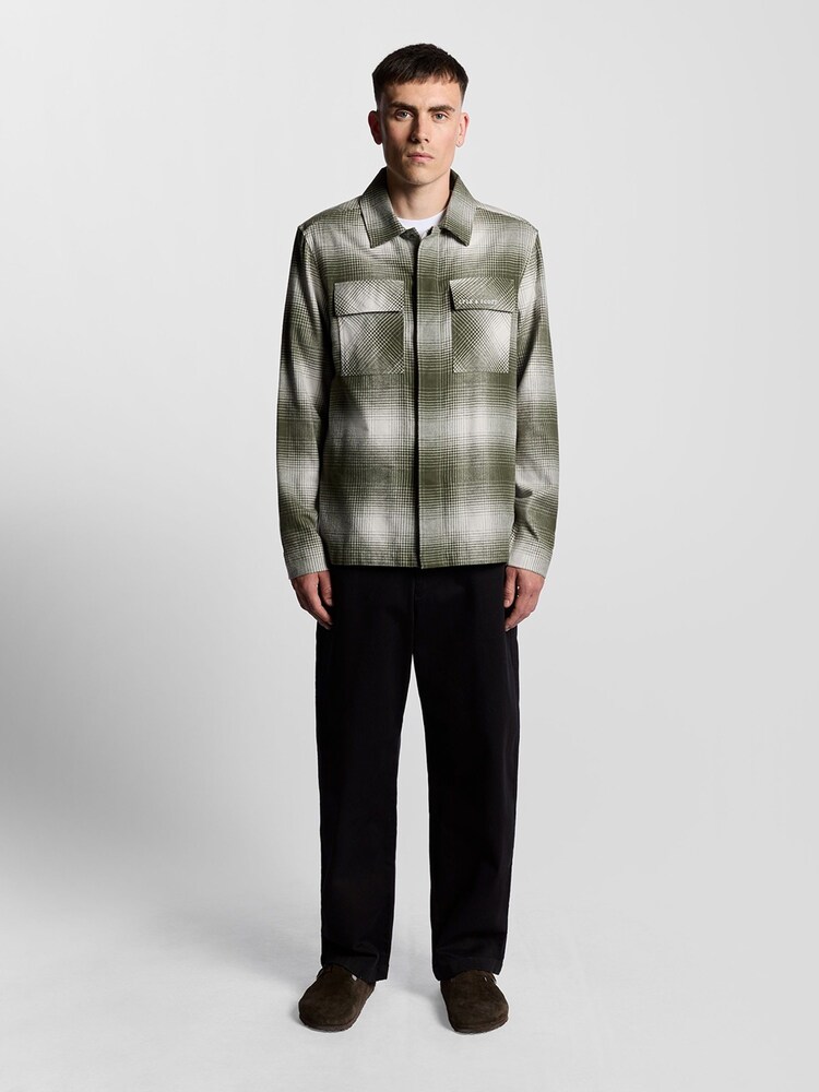 Lyle & Scott Grey Ombre Check Overshirt - Image 2 of 5