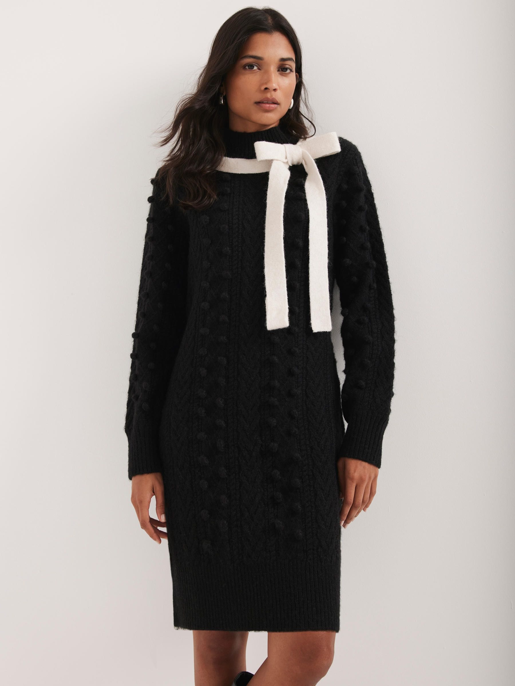 Buy Mint Velvet Black Cable Knit Mini Dress from Next USA