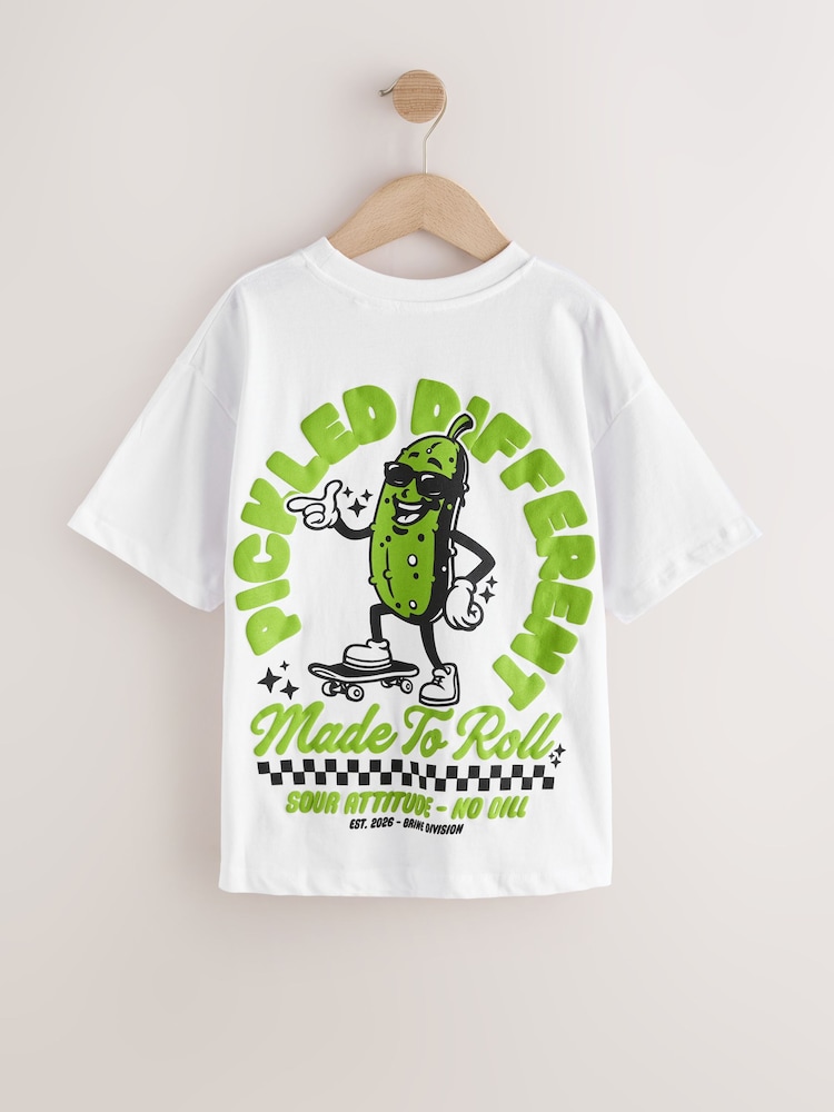 White Pickle Short Sleeve Graphic T-Shirt (3-16yrs) - Image 2 of 4