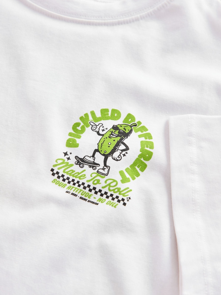 White Pickle Short Sleeve Graphic T-Shirt (3-16yrs) - Image 4 of 4