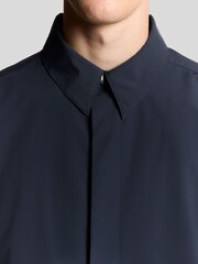 Lyle & Scott Blue Zip Through Nylon Overshirt - Image 3 of 5