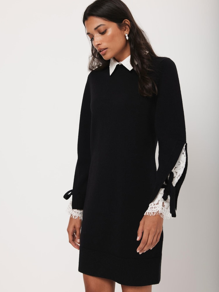 Buy Mint Velvet Black Lace Detail Mini Dress from Next USA