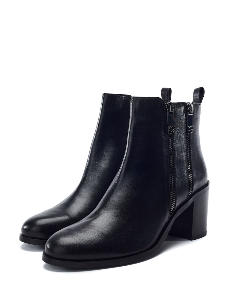Moda in Pelle Black Peytona Block Heel Ankle Boots With Back Tag - Image 2 of 4 Moda in Pelle Black Peytona Block Heel Ankle Boots With Back Tag - Image 2 of 4