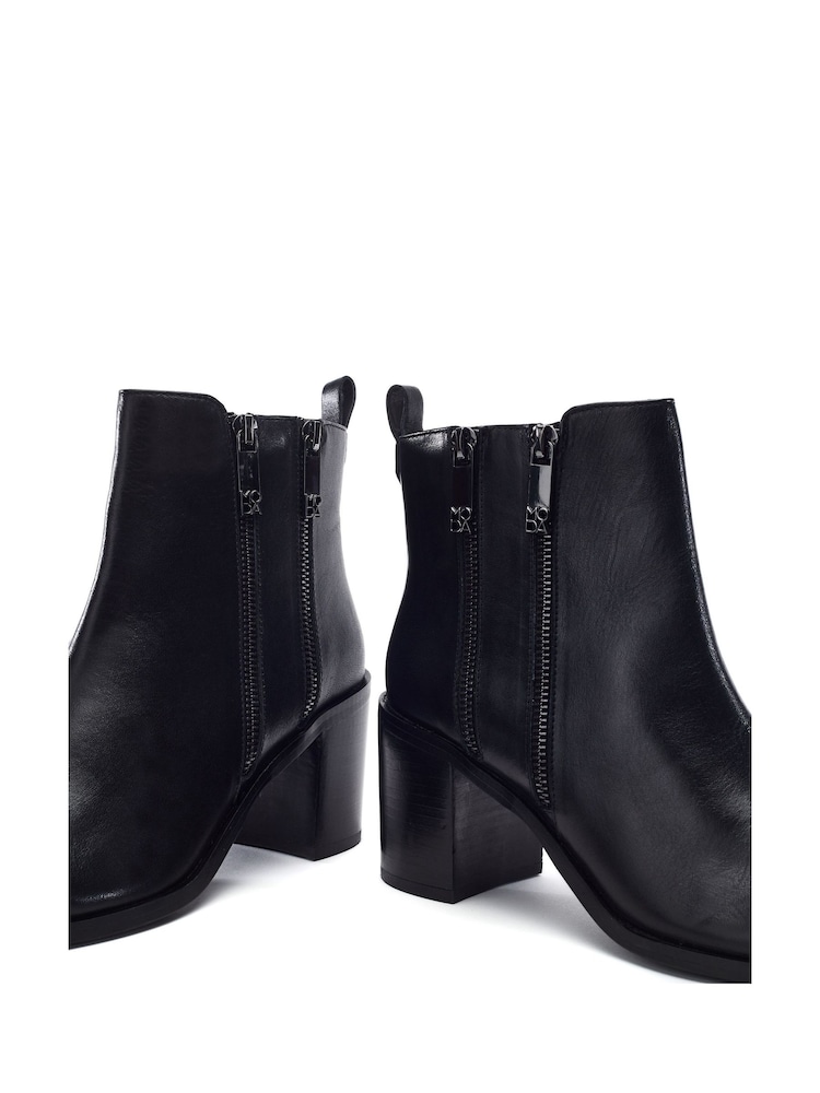 Moda in Pelle Black Peytona Block Heel Ankle Boots With Back Tag - Image 4 of 4 Moda in Pelle Black Peytona Block Heel Ankle Boots With Back Tag - Image 4 of 4