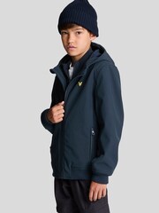 Lyle & Scott Blue SoftShell Hooded Jacket - Image 1 of 4
