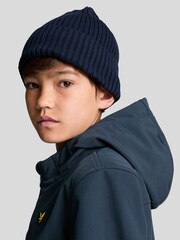 Lyle & Scott Blue SoftShell Hooded Jacket - Image 3 of 4