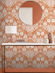 Graham & Brown Orange Imperial A4 Wallpaper Sample - Image 1 of 5