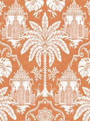 Graham & Brown Orange Imperial A4 Wallpaper Sample - Image 2 of 5
