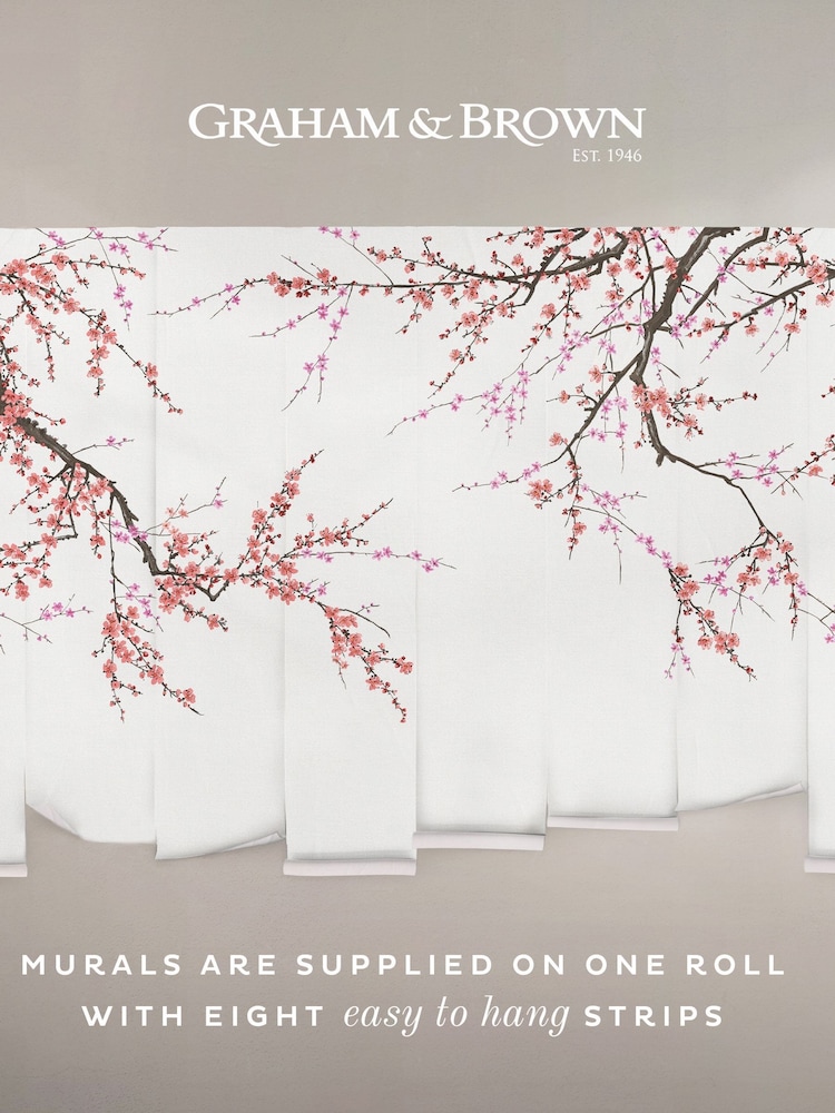 Graham & Brown Soft Pink Sakura A4 Mural Sample - Image 3 of 3