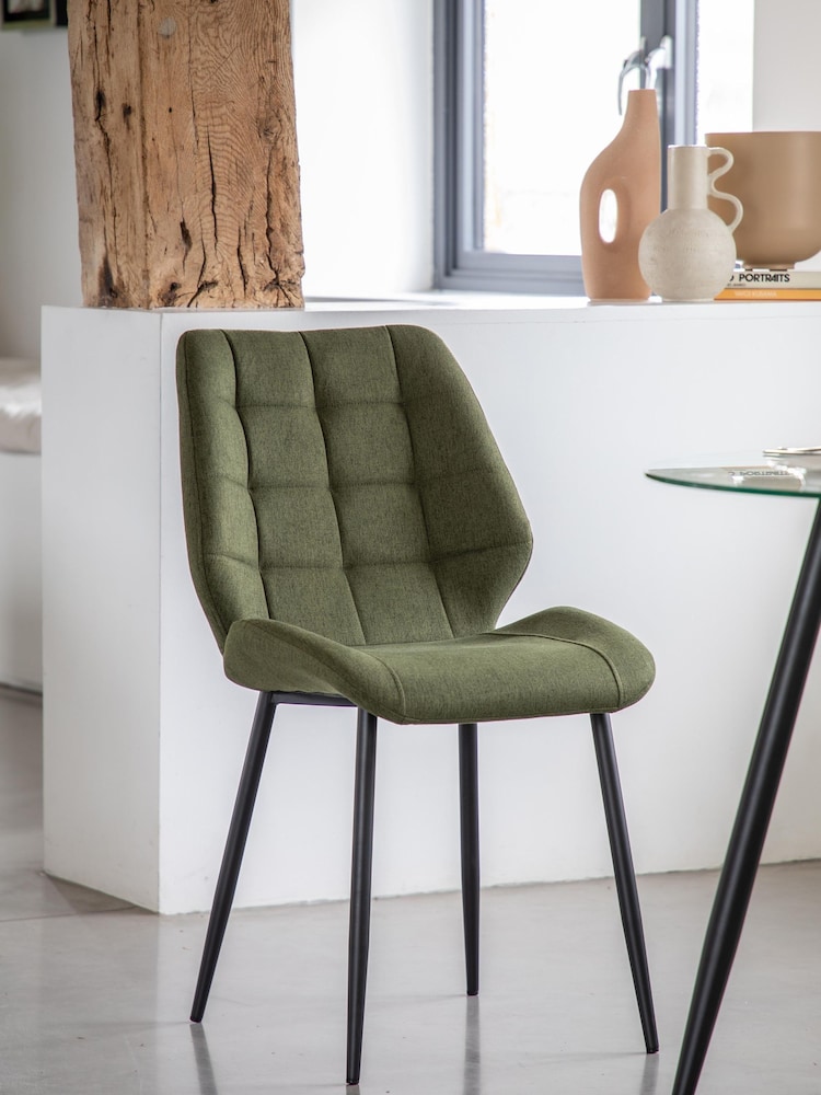 Gallery Home Set of 2 Bottle Green Bromley Dining Chairs - Image 2 of 9 Gallery Home Set of 2 Bottle Green Bromley Dining Chairs - Image 2 of 9