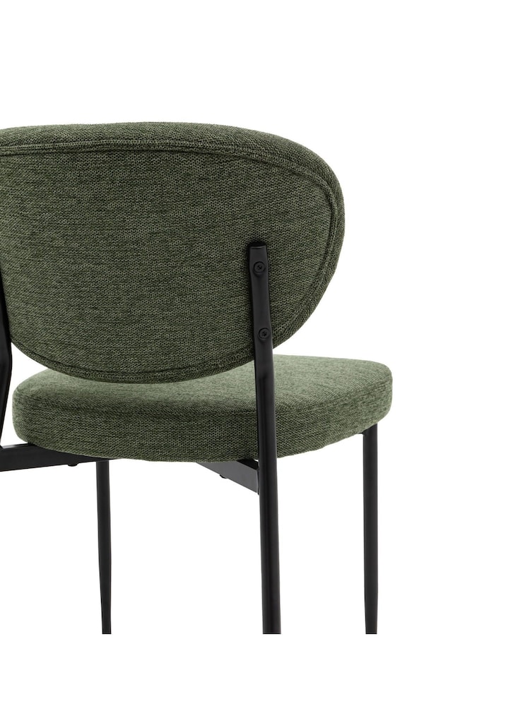 Gallery Home Set of 2 Green Orion Dining Chairs - Image 8 of 8 Gallery Home Set of 2 Green Orion Dining Chairs - Image 8 of 8