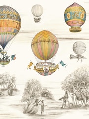 Graham & Brown Cream Balloon Race A4 Mural Sample - Image 2 of 3