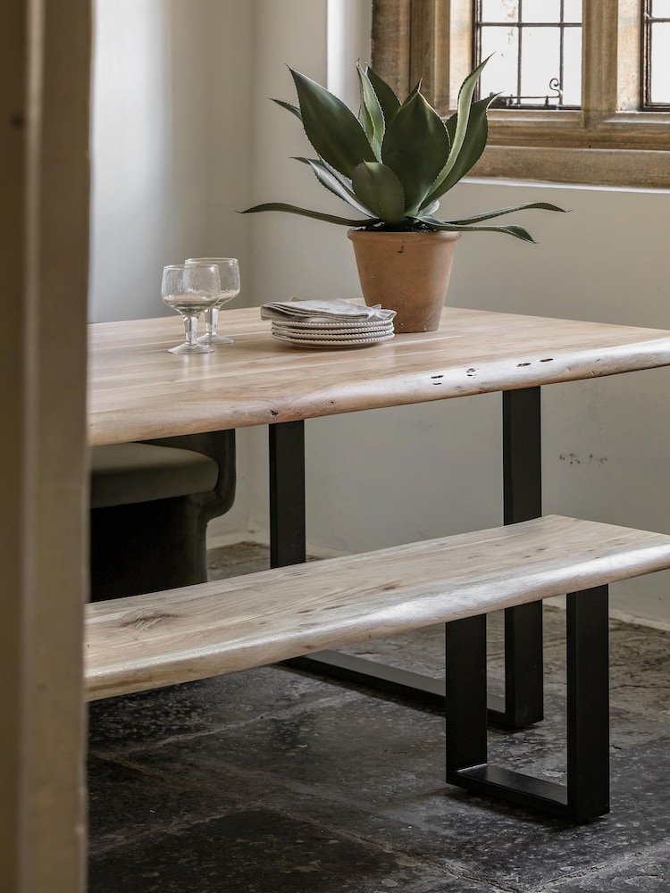 Gallery Home Natural Somerset Dining Bench - Image 2 of 8 Gallery Home Natural Somerset Dining Bench - Image 2 of 8